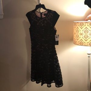 Great black lace illusion dress